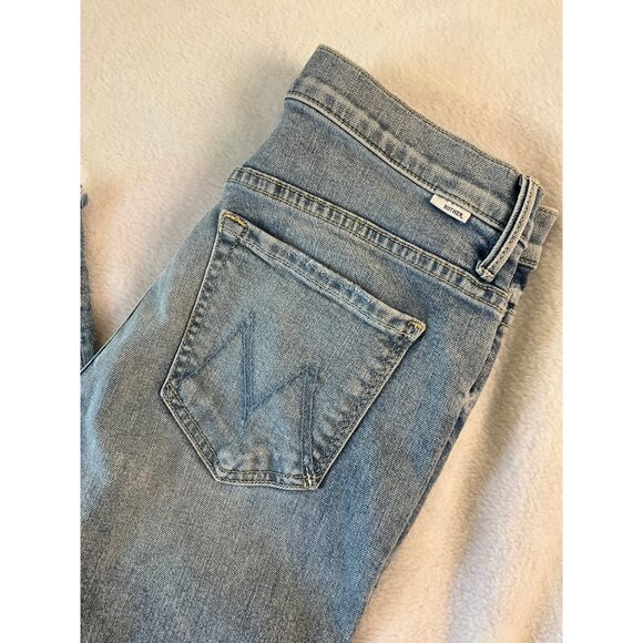 MOTHER Denim The Insider Crop Step Fray Hem Jeans Sz 28 - Picture 3 of 10